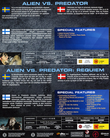 ALIEN VS PREDATOR 1-2 (2 disc) - Blu-ray ALIEN VS PREDATOR 1-2 (2 disc) - Blu-ray